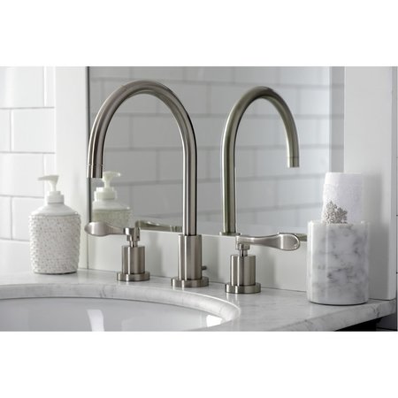 Kingston Brass KS8928DFL 8" Widespread Bathroom Faucet, Brushed Nickel KS8928DFL